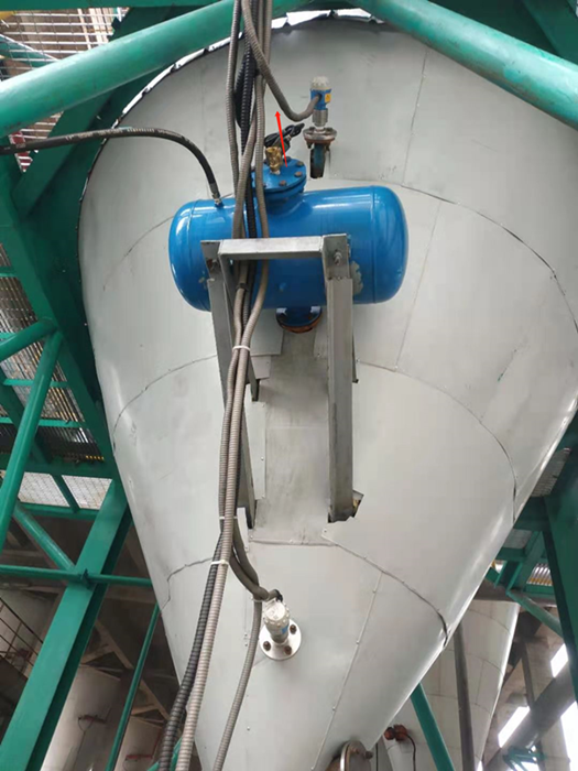 Industrial Air cannon solution for ore silo Declogging